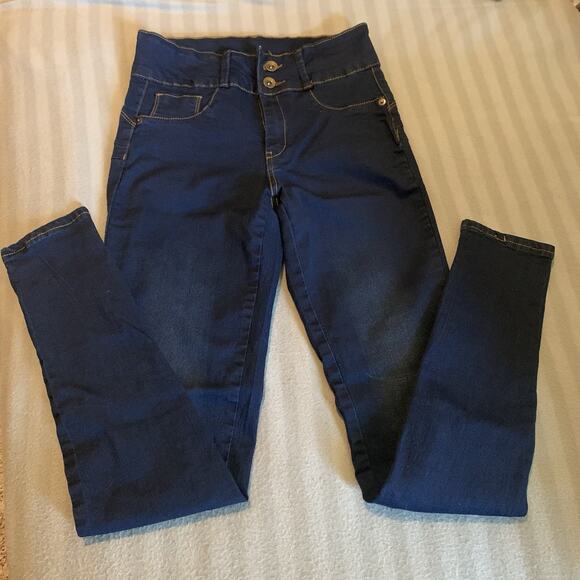 My Size Brand Dark Wash Jeggings One Size 2-12 Comfy Stretchy - Picture 2 of 8